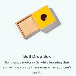 Lovevery Ball Drop Box Yellow and Wood